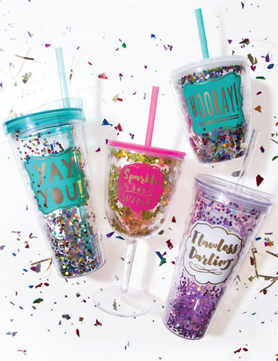 Lets Throw Kindness Around Like Confetti (or at least drink wine out of Confetti Glasses)