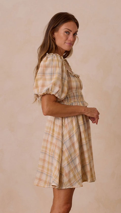 pastel plaid dress Shayla Dress