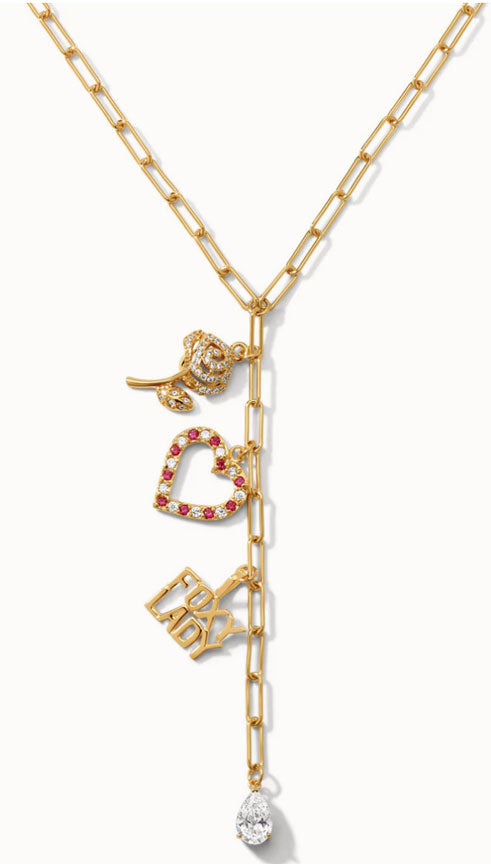 Vanessa Mooney The Foxy Lady Charm Rosary Necklace – Nouveau and