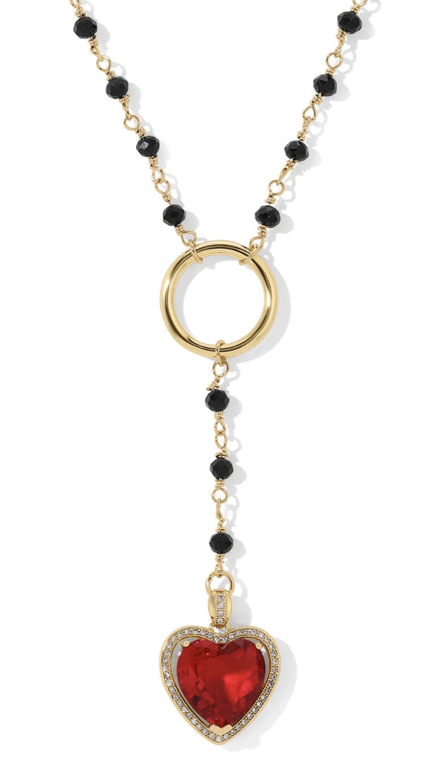 Vanessa Mooney THE CHERRY HEART ROSARY Heart Necklace – Nouveau