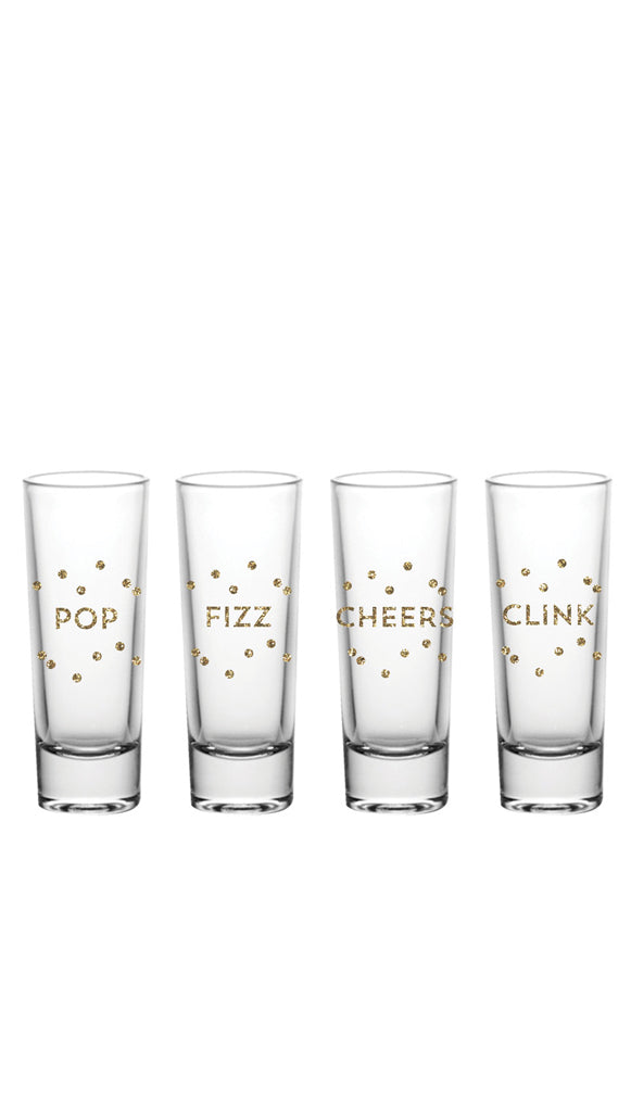 Glitter Wine Glass/ Shotglass Set