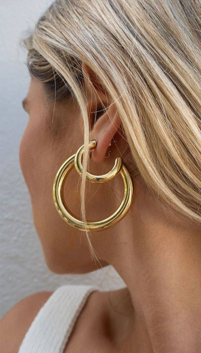 Jill hoop earrings | five and two jewelry