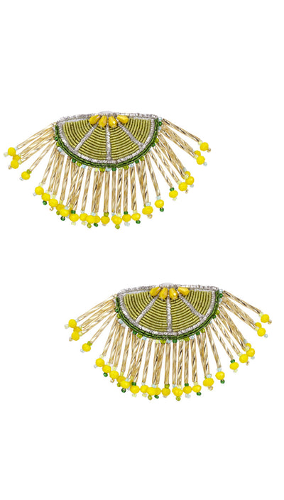 SASSARI Lime Citrus Earrings | Olivia Dar