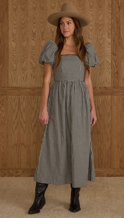 Chiara Dress | Black Gingham | Rylee and Cru
