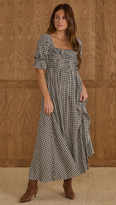 Birdie Dress – Navy Check | Rylee and Cru