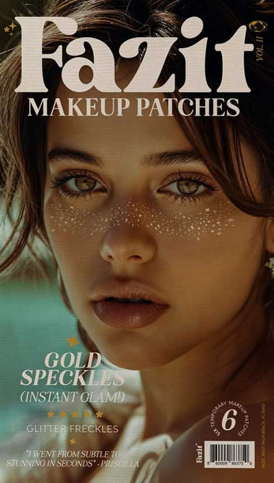 Gold Glitter Freckles Makeup Patches | Celebrity Beauty | Fazit