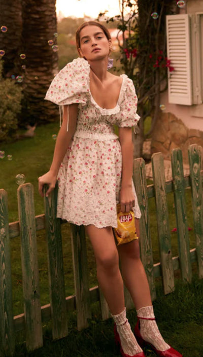 For Love and Lemons Poplin Jackson Mini Dress | Floral Print