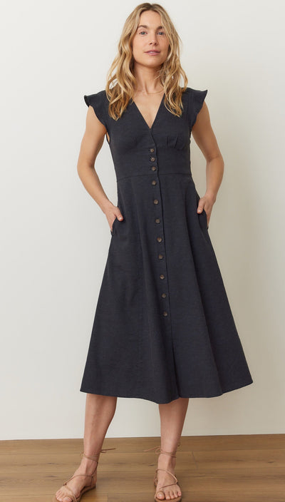 midi dress layering Marine Layer - Camila Side slit 50 WHERE?! come on Evening Gala Dress 0-3 months:4 years