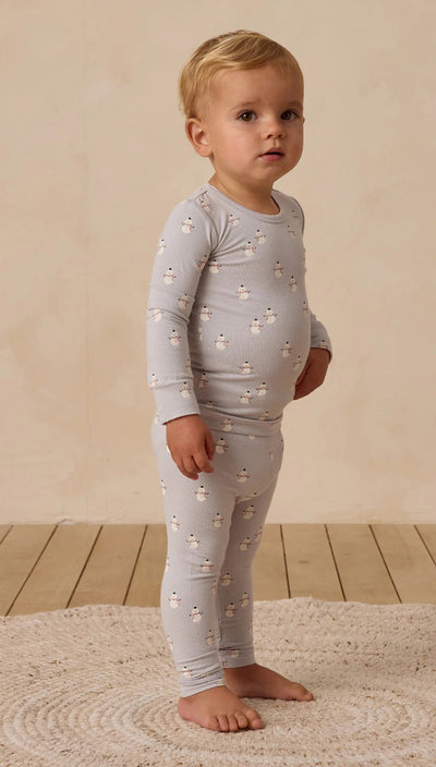 Snowmen | Bamboo Pajama Set | Quincy Mae ⛄ 