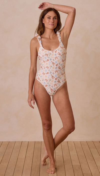 Rylee & Cru Nautical One-Piece Swimsuit