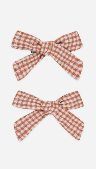 Rylee and Cru | Set of 2 Bows | Poppy Gingham