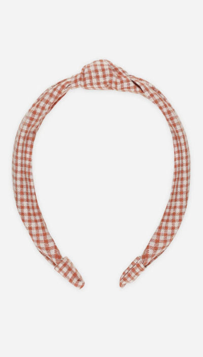 Rylee and Cru | Knotted Headband | Poppy Gingham