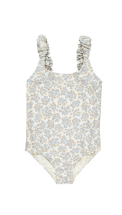 Rylee and Cru | Scrunch One-Piece | Blue Ditsy