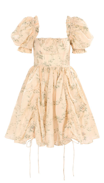 selkie mini dress Selkie Revolve Ivory Cream Puff Organza Babydoll Mini Bridal Shower Dress S