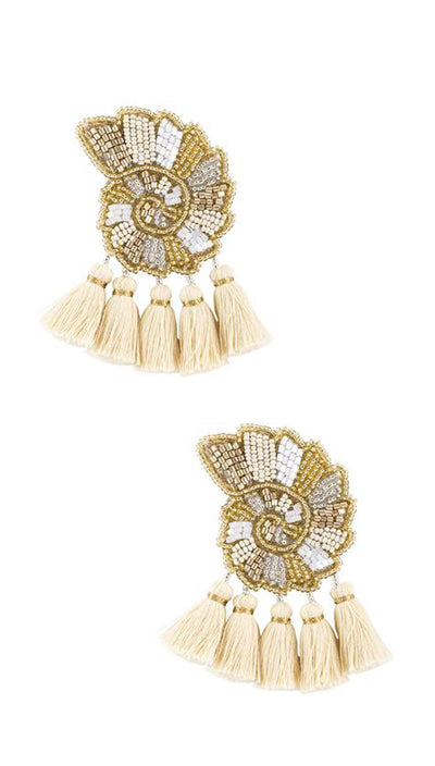 Aranci Shell Earrings - Olivia Dar
