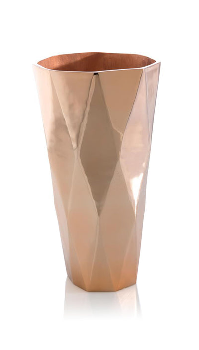 Geometric Copper Prism Vase