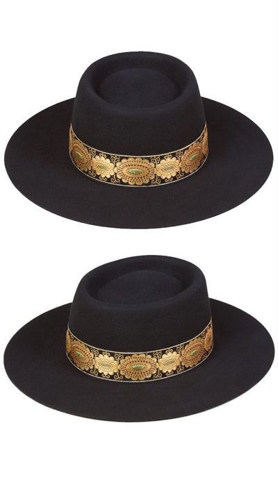 LACK OF COLOR | LOLITA BLACK BOATER HAT