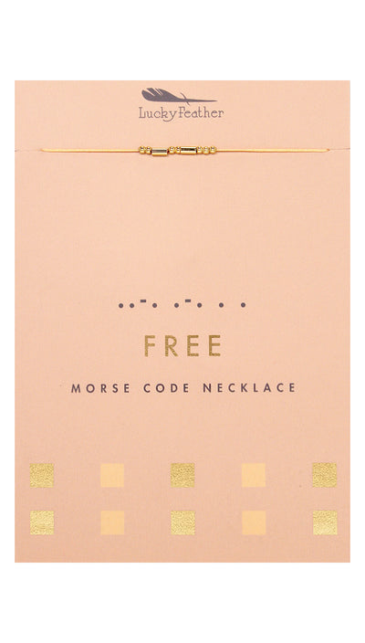 Morse Code FREE Necklace | Lucky Feather