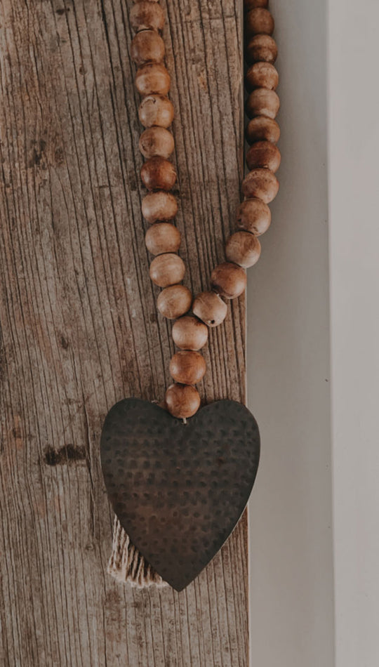 Heart Beaded Tassel Home Decor | Mud Pie – Nouveau And Vintage