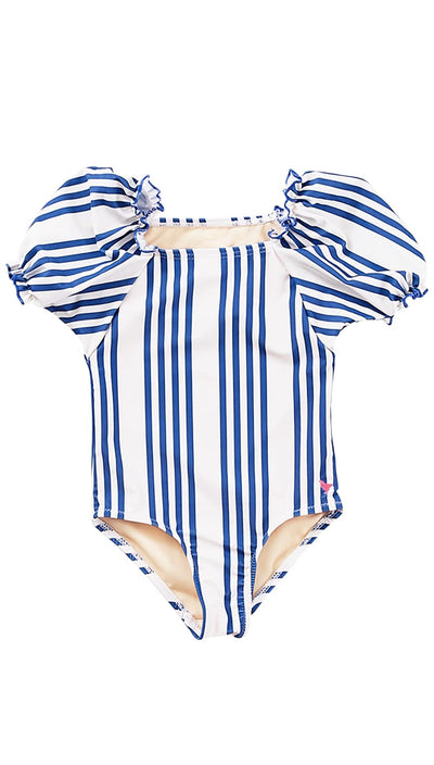 Pink Chicken Girls Lexi Swim Suit - Blue & White Stripe